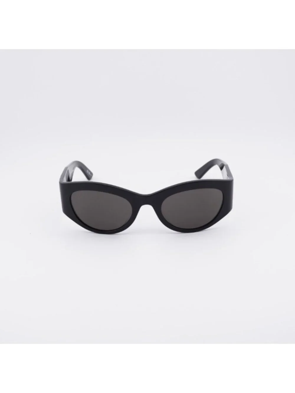 Balenciaga BB0330SK 001 Sunglasses Black Cat Eye Frame, Grey Lenses